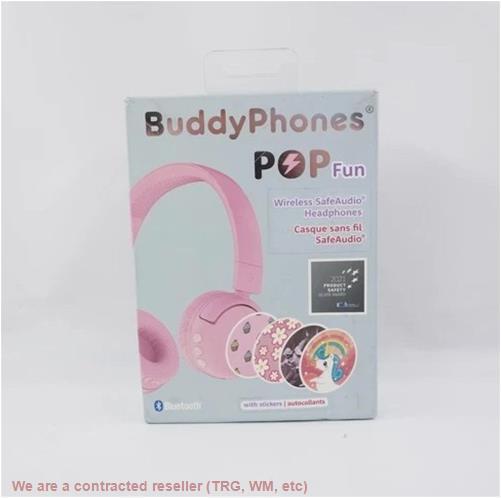 Беспроводные детские наушники BuddyPhones POP Fun Bluetooth с микрофоном - Розовый