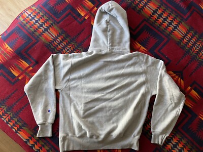 Vintage Champion Reverse Weave Gray Hoodie Sweater Sweatshirt