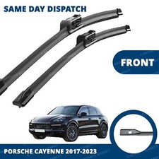 Front Windscreen 26" 21" Flat Aero Wiper Blades Pair for Porsche Cayenne 17-24