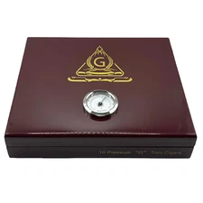 G Cigars Luxury High Quality Cedar Wood Humidor for 10-15 Cigars, (Red, Big)