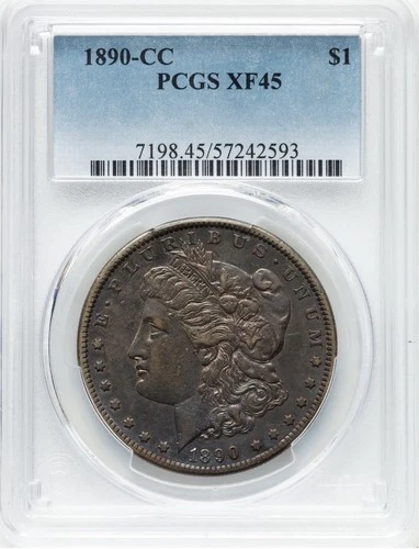 1890-CC Morgan Dollar $1 - PCGS XF45