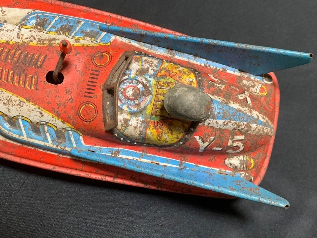 ヨネザワ 1950年代製 Speed Queen Y-5 モーターボート 箱付き完動美品 長