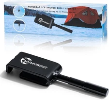 Ice Anchor Drill Adapter, Fishing Adapter (Black) 