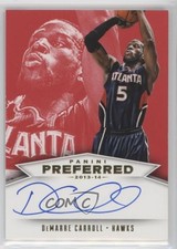 2013-14 Preferred Panini Signatures Red 92/99 DeMarre Carroll #594 Auto 4m6