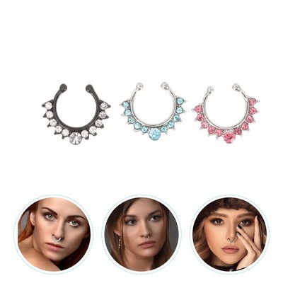  3 Pcs Fake-Septum-Ring Für Den Täglichen Gebrauch Schmuck Damen Nasen