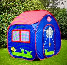 GreEco Kids Pop Up Play Tent Blue 4X3.34X3.45