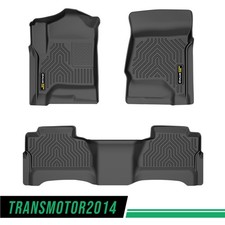 Tpe Floor Mats Liners Fit For 2014-18 Silverado Sierra 1500 Crew Cab All Weather