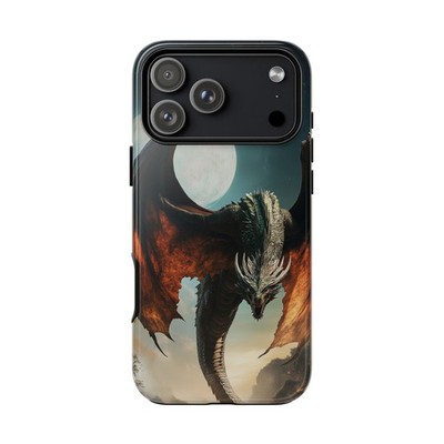 Phone Ink - iPhone/Galaxy/Pixel - Tough Case - Fierce Dragon Moon Flight