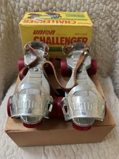 Vintage 1981 Union Challenger Roller Skates Adjustable No Clamps No Key With Box