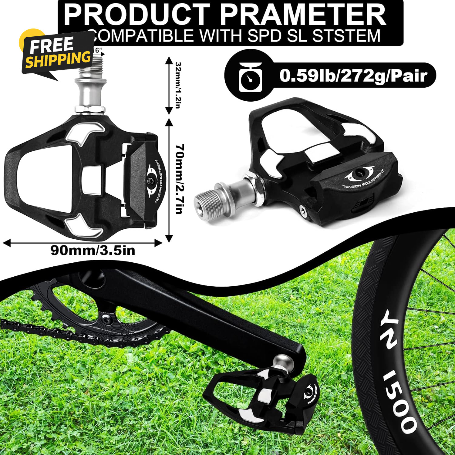 SPD-SL Pedals PD-R8000 Road Bike Pedals - Bicycle Clipless Titanium Sealed