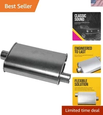 Aluminized Turbo Muffler - 2.5" Inlet/Outlet for Engine Performance Enhancements