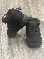 Nike Toddler Court Borough size 3C Black Shoes Baby Boy Girl Sneaker NEW