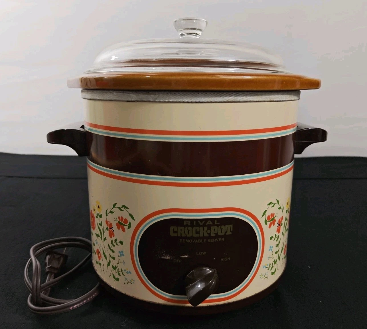Vntg Rival Crock Pot 3.5qt Slow Cooker Model #315012 Tested Working VG CondG57