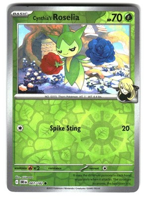 Cynthia's Roselia 007/182 Common Destined Rivals Pokemon Reverse Holo Near Mint