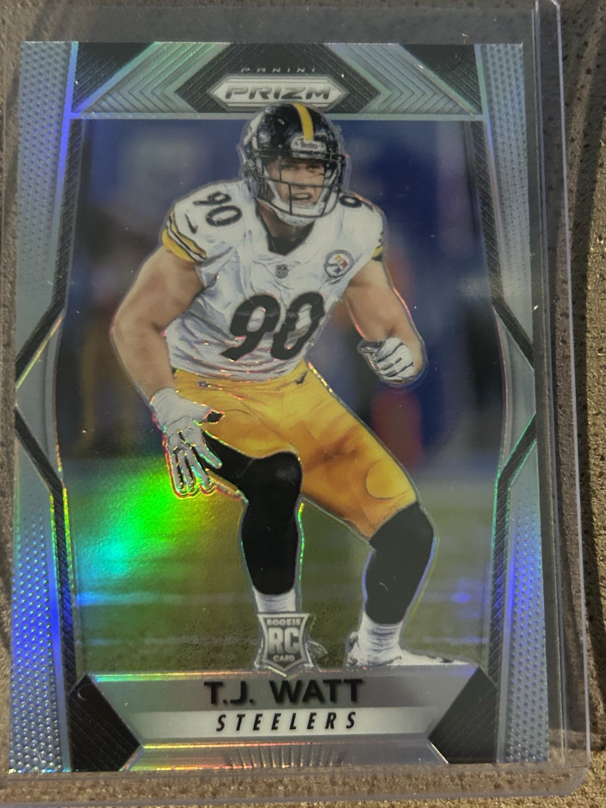 TJ Watt ROOKIE CARD Silver PRIZM 2017 Panini Prizm #216 Pittsburgh Steelers (RC)