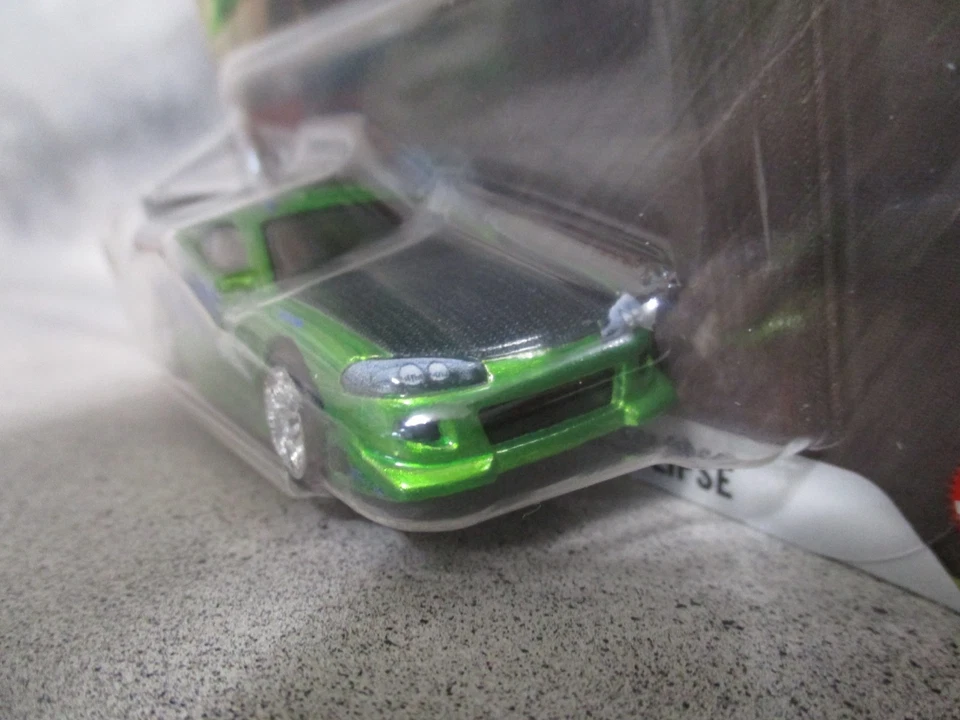 Hot Wheels Fast & Furious 25 1995 Mitsubishi Eclipse Green  1:64 Rubber Tires - Image 3 of 4
