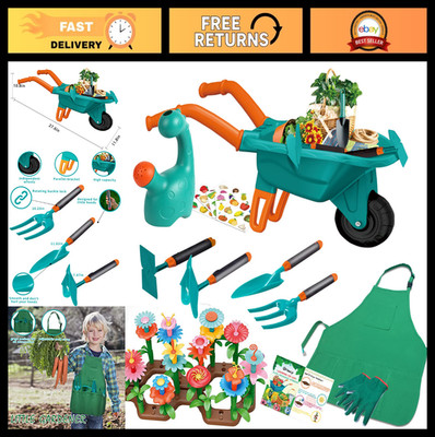 16Pcs Kids Gardening Tools Set - Outdoor Play Toys for Backyard & DIY Flower Gar