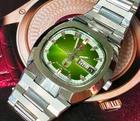 VINTAGE RADO MUSKETEER III AUTOMATIC DAY DATE GENTS GREEN Dial Rare Nice 11.