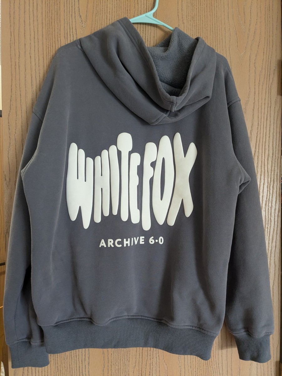 White Fox Sweatshirt Hoodie Women's M/L Archive 6.0 Dark ASH Grey