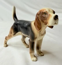 Vintage Lefton? Porcelain Ceramic Beagle Puppy Dog Figurine Numbered on Foot