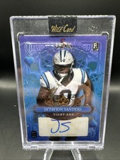 2024 Wild Card Jatavion Sanders /2 Color Match Blue Queen If Hearts RC Auto