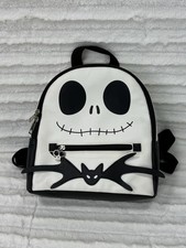 Disney Tim Burton's The Nightmare Before Christmas Mini Backpack Black White