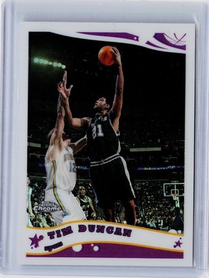 2005-06 TOPPS CHROME REFRACTORS #13 - TIM DUNCAN  #ED 815/999