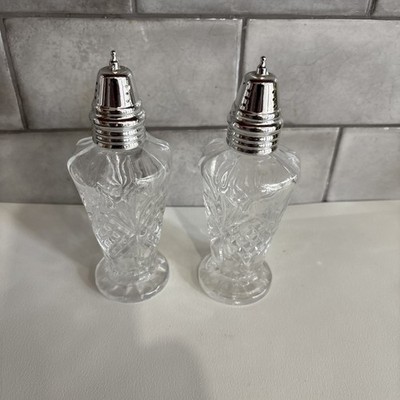 Shannon Godinger Dublin Crystal Salt & Pepper Shaker Set Large 6-inch