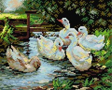 Orchidea Needlepoint canvas for halfstitch without yarn after Aleksander Max ...