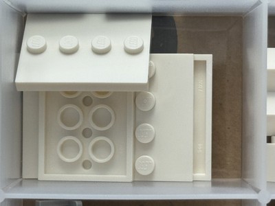 LEGO Parts - White Tile 3 x 4 with 4 Studs in Center - No 88646 - QTY 5