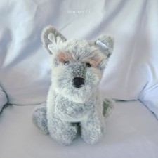 Dakin Soft Classics Schnauzer Dog Plush Stuffed Toy Gray 11 Inch 1988