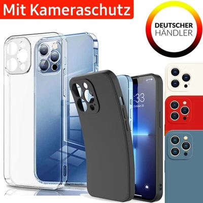 Handy Hülle für iPhone 17 16 15 14 13 12 11 Pro Max Kamera Schutz Silikon Case - Bild 1 von 4