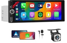 Wireless Autoradio CarPlay 1 Din 6.86 Pollici Touchscreen Stereo Auto Bluetooth - Miniatura 1