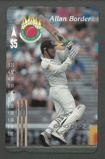 Card Phone Phonecard $5 Cricket Allan Border