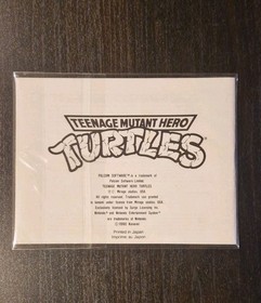 Teenage Mutant Hero Turtles NES Nintendo Palcom (FRA) CiB  