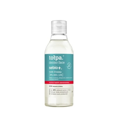 TOŁPA Dermo Face Sebio+ Gesichtswasser 2 Säuren 5%: AHA+LHA 200 ml