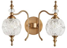 Brushed Bathroom Vanity Light Fixture Vintage Style - 2 Light G9 2 light Gold