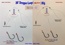 36" Deep Drop ( Hi-Lo ) Bottom Fishing Rig Leaders Striper Sea Bass Porgies