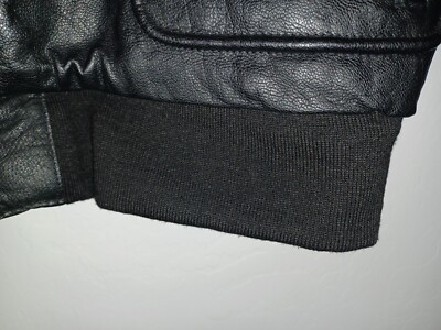 Vintage Superfortress B-52 BLACK Leather Bomber Jacket Men Medium