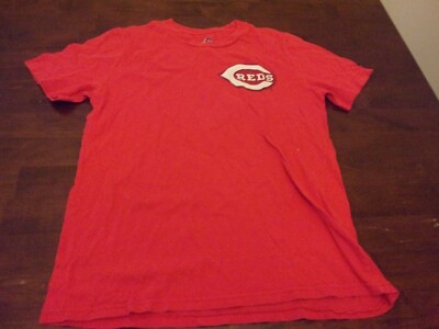 Billie Hamilton used youth large t shirt Majestic cincinnati reds