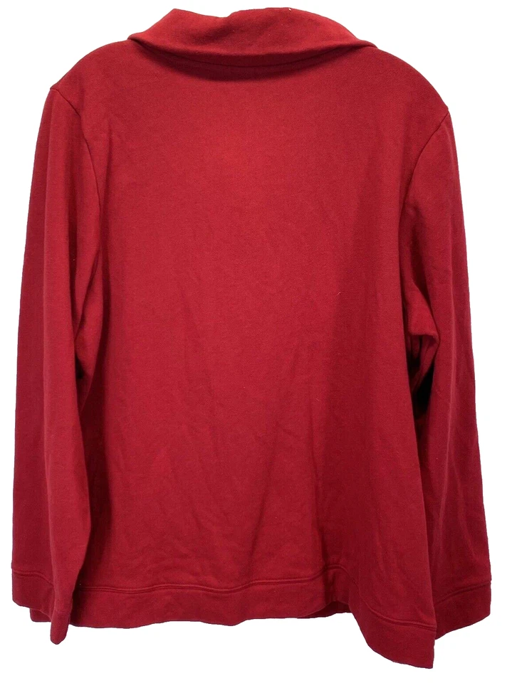 Sudadera para mujer Denim & Co. talla XL manga larga botones con cuello A217396 Foto 4 de 4