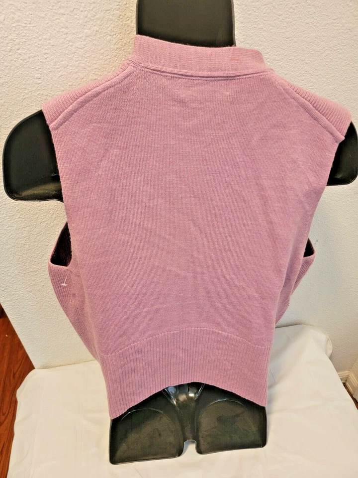 Robert Talbott Nuevo con Etiquetas Para Hombres Cárdigan Grande Suéter Chaleco Malva Lana Merino Foto 4 de 4