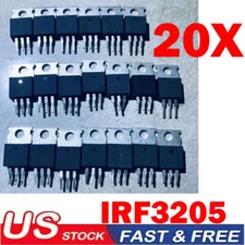 20Pcs IRF3205 MOSFET N-CHANNEL 55V/110A TO-220 HEXFET Power Transistor Inverters