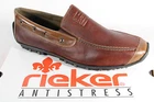 Rieker Men's Slippers Sneakers Low Shoes Braun Real Leather New