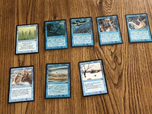 Magic The Gathering Blue Deck Black Border Enchant(ment) cards Mod play 1994 - Picture 1 of 5