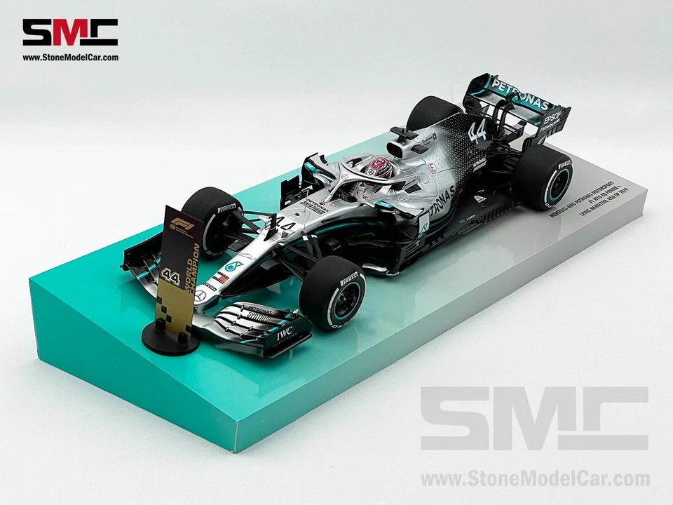 Mercedes F1 W10 #44 Lewis Hamilton USA GP 2019 6x World Champion 1:18 MINICHAMPS - Image 4 of 4