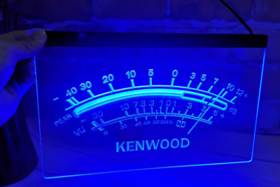 Kenwood Radio LED Neon Light Sign for Audio Video Music store service studio