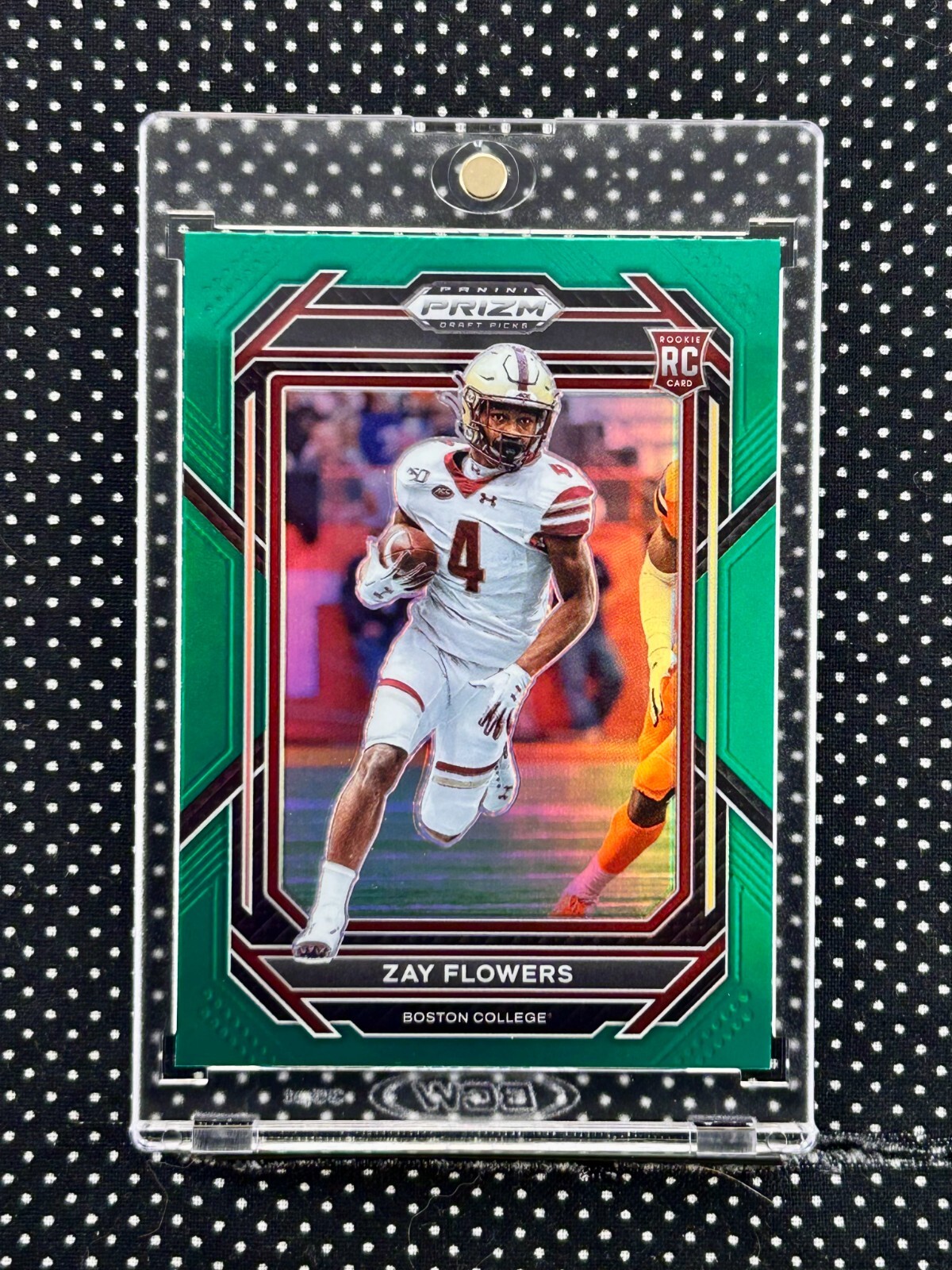 2023 Panini Prizm Draft Picks Zay Flowers Rookie Green Holo Prizm RC #143 Ravens