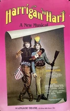 Harrigan 'n Hart Vintage Original Window Card Poster 1985 Longacre Theatre
