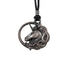 Unicorn Pendant Necklace with Adjustable Cord